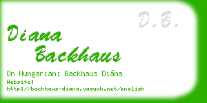 diana backhaus business card